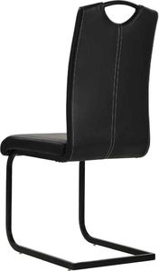 vidaXL Krzesła stołowe, 6 szt., czarne, sztuczna skóra 6