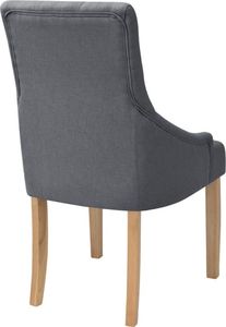 vidaXL Krzesła stołowe, 4 szt., ciemnoszare, tkanina 5