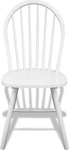 vidaXL Krzesła stołowe, 6 szt., białe, lite drewno (272090) - 272090 3