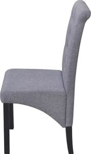 vidaXL Krzesła stołowe, 4 szt., jasnoszare, tkanina 5