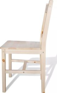 vidaXL Krzesła stołowe, 6 szt., drewno sosnowe 3
