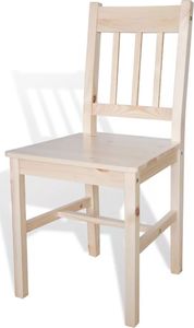 vidaXL Krzesła stołowe, 6 szt., drewno sosnowe 4