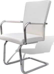 vidaXL Krzesła stołowe, 6 szt., białe, sztuczna skóra 3