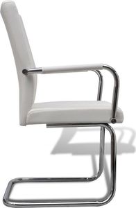 vidaXL Krzesła stołowe, 4 szt., białe, sztuczna skóra 4