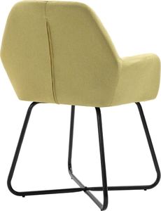 vidaXL Krzesła do jadalni, 2 szt., zielone, tapicerowane tkaniną 6