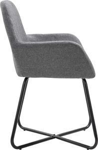 vidaXL Krzesła stołowe, 2 szt., ciemnoszare, tapicerowane tkaniną 5