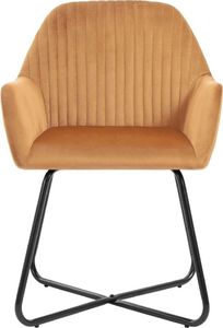 vidaXL Krzesła do jadalni, 2 szt., brązowe, aksamit 4