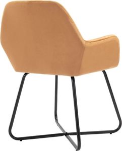 vidaXL Krzesła do jadalni, 2 szt., brązowe, aksamit 6