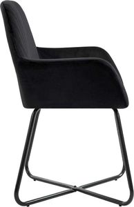 vidaXL Krzesła do jadalni, 2 szt., czarne, aksamit 5