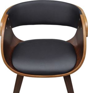 vidaXL Krzesła stołowe, 2 szt., brązowe, gięte drewno i sztuczna skóra 4