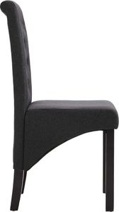 vidaXL Krzesła stołowe, 2 szt., ciemnoszare, tapicerowane tkaniną 5
