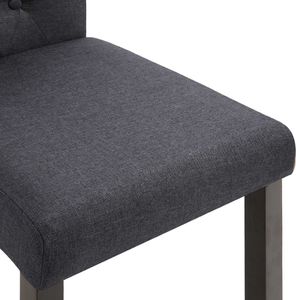 vidaXL Krzesła stołowe, 2 szt., ciemnoszare, tapicerowane tkaniną 7