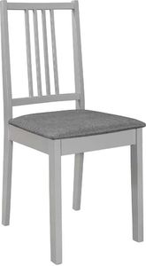 vidaXL Krzesła z poduszkami, 4 szt., szare, lite drewno 2