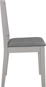 vidaXL Krzesła z poduszkami, 4 szt., szare, lite drewno 4