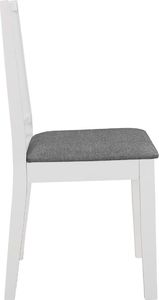 vidaXL Krzesła z poduszkami, 2 szt., białe, lite drewno 4
