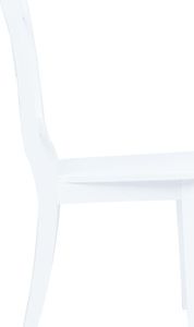 vidaXL Krzesła jadalniane, 2 szt., białe, lite drewno kauczukowca 4