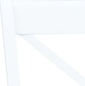 vidaXL Krzesła jadalniane, 2 szt., białe, lite drewno kauczukowca 5