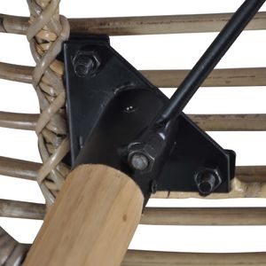 vidaXL Krzesła stołowe, 2 szt., brązowe, naturalny rattan 7