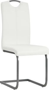 vidaXL Krzesła stołowe, 2 szt., białe, sztuczna skóra 3