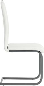 vidaXL Krzesła stołowe, 2 szt., białe, sztuczna skóra 5