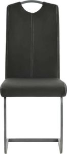 vidaXL Krzesła stołowe, 4 szt., szare, sztuczna skóra 4