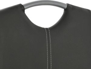 vidaXL Krzesła stołowe, 4 szt., szare, sztuczna skóra 7