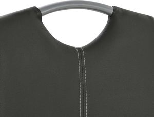 vidaXL Krzesła stołowe, 2 szt., szare, sztuczna skóra 7