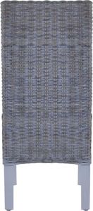 vidaXL Krzesła stołowe, 2 szt., szare, rattan Kubu i drewno mango 3