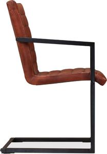 vidaXL Krzesła stołowe, 2 szt., brązowe, skóra naturalna 5