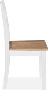 vidaXL Krzesła stołowe, 4 szt., białe, lite drewno kauczukowca 4