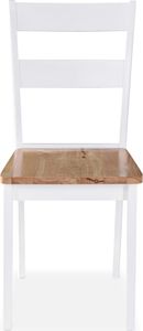 vidaXL Krzesła stołowe, 2 szt., białe, lite drewno kauczukowca 3