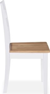 vidaXL Krzesła stołowe, 2 szt., białe, lite drewno kauczukowca 4