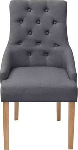 vidaXL Krzesła stołowe, 2 szt., ciemnoszare, tkanina 4