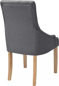 vidaXL Krzesła stołowe, 2 szt., ciemnoszare, tkanina 5