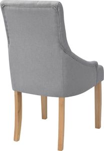 vidaXL Krzesła stołowe, 2 szt., jasnoszare, tkanina 5