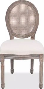 vidaXL Krzesła stołowe, 4 szt., kremowe, tkanina 3