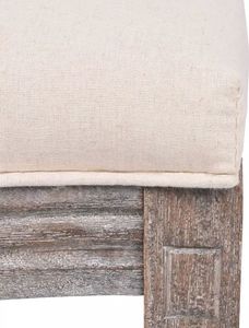 vidaXL Krzesła stołowe, 4 szt., kremowe, tkanina 6