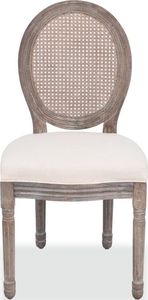 vidaXL Krzesła stołowe, 2 szt., kremowe, tkanina 3