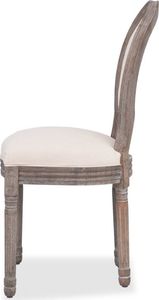 vidaXL Krzesła stołowe, 4 szt., kremowe, tkanina 4