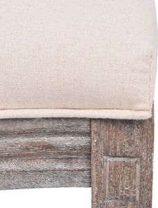 vidaXL Krzesła stołowe, 4 szt., kremowe, tkanina 6