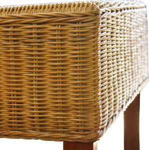 vidaXL Krzesła stołowe, 2 szt., brązowe, rattan 5