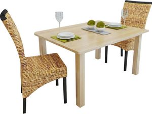 vidaXL Krzesła stołowe, 2 szt., abaka i lite drewno mango 1