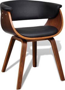 vidaXL Krzesło do jadalni, gięte drewno i sztuczna skóra 1