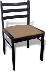 vidaXL Krzesła stołowe, 2 szt., brązowe, drewno kauczukowe i aksamit 4