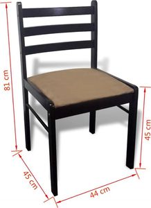 vidaXL Krzesła stołowe, 2 szt., brązowe, drewno kauczukowe i aksamit 5