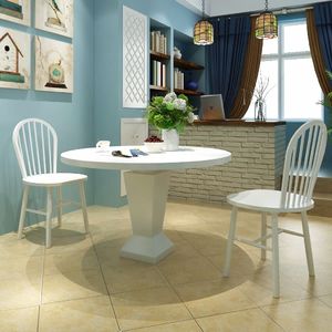 vidaXL Krzesła stołowe, 2 szt., białe, lite drewno (242026) - 242026 1