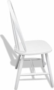 vidaXL Krzesła stołowe, 2 szt., białe, lite drewno (242026) - 242026 5