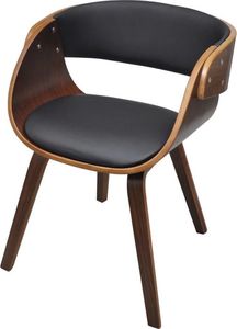 vidaXL Krzesło stołowe, gięte drewno i sztuczna skóra 1