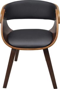 vidaXL Krzesło stołowe, gięte drewno i sztuczna skóra 2