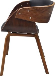 vidaXL Krzesło stołowe, gięte drewno i sztuczna skóra 4